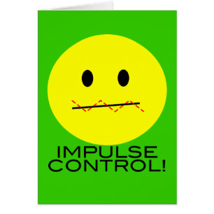 Cartão 'CARTÃO de CARA do controle de impulso