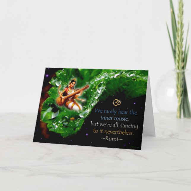 Cartão "Cartão de Rumi da música interna" (Frente)