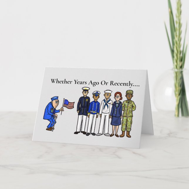 Cartão Cartão-Dia De Veteranos Com Todas As Sucursais De  (Frente)