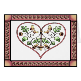 cartão - cartão do coração do oakleaf pelo