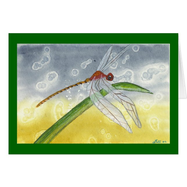 Cartão "Cartão do dragão de descanso" (Frente horizontal)