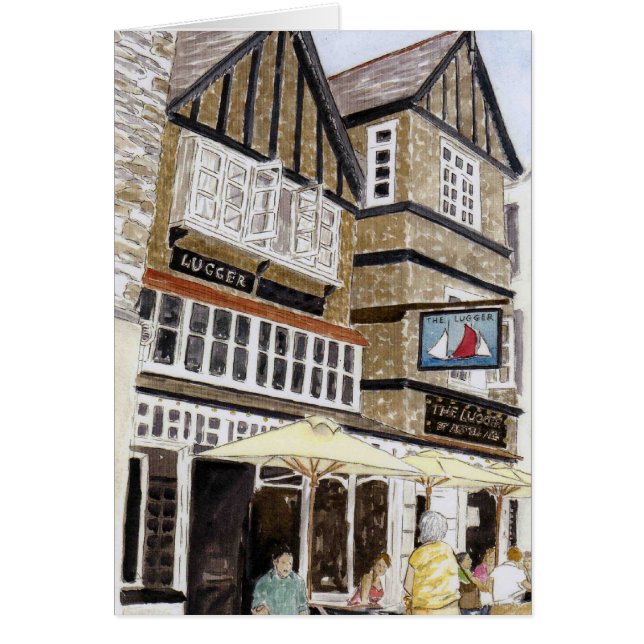 Cartão "Cartão do Lugger (Fowey)" (Frente)