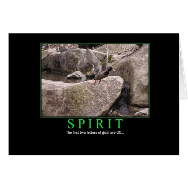 Cartão Cartão: Espírito - mosca - objetivo: VÁ! (Frente horizontal)