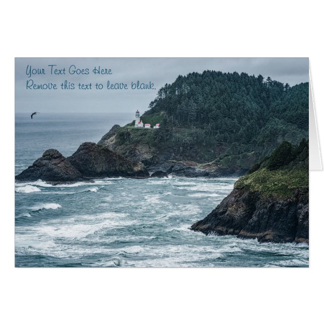 Cartão Cartão: Farol da Cabeça de Hecata (Paisagem) (Frente Horizontal)