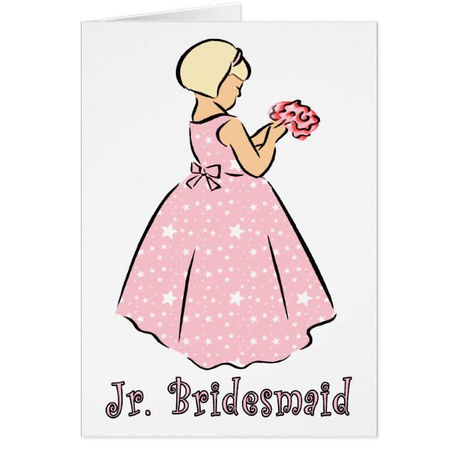 Cartão Cartão: Jr Bridesmaid (Frente)