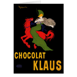 Cartão Cartão: Leonetto Cappiello - Chocolat Klaus