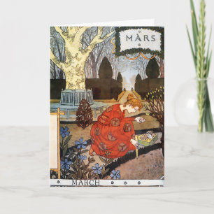 Cartão Cartão: Mês de Março - Marte