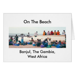 Cartão Cartão, "na praia, Banjul, Gambia, África