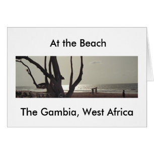 Cartão Cartão, "Na Praia, Gâmbia, África Ocidental"