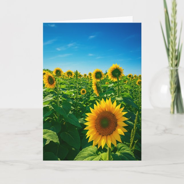 Cartão Cartão/ Nota de Vibração de Vazio de Girassol (Frente)