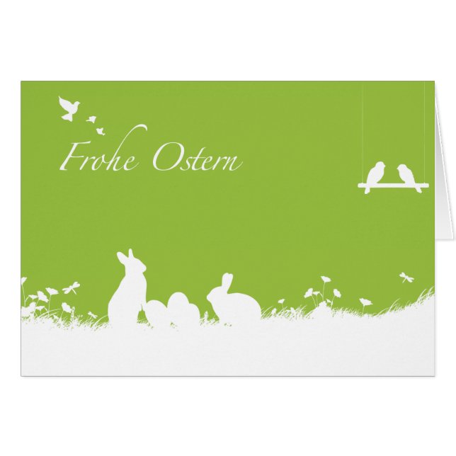 Cartão Cartão: Páscoa alegres (Frente horizontal)