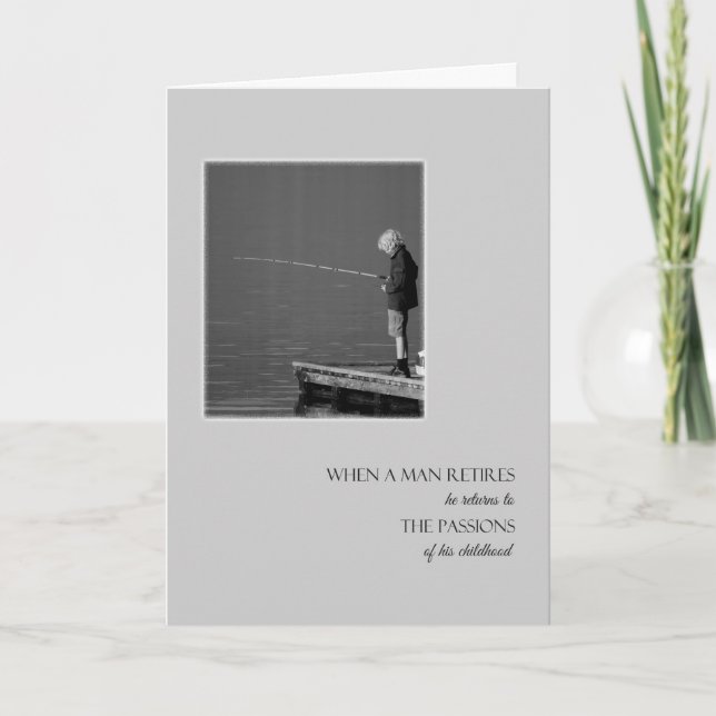 Cartão Cartão/Pesca de Parabéns de aposentação (Frente)