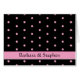 Cartão Cartão: Pontos pretos de w/Pink (Frente Horizontal)