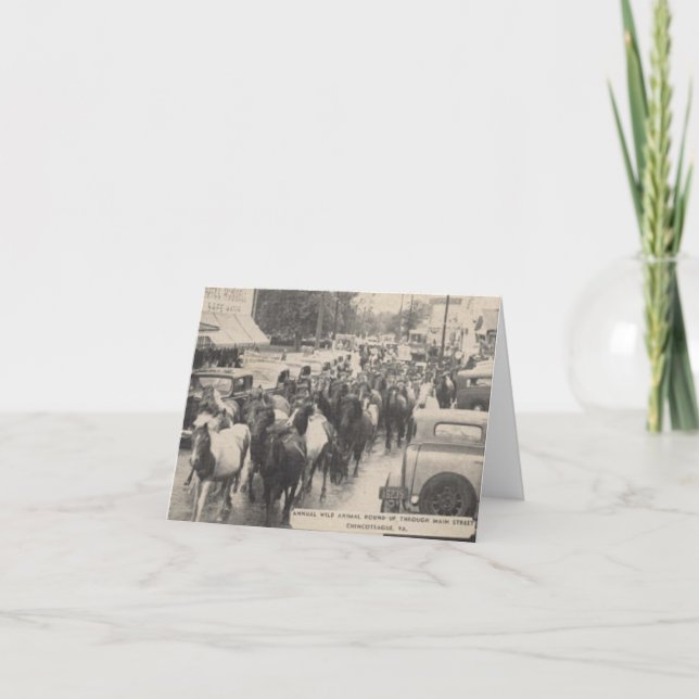 Cartão Cartão-postal Chincoteague Pony Vintage 1941 (Frente)