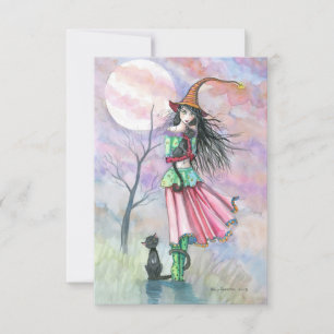 Cartão Cartão-postal de Dia das Bruxas Inquieto