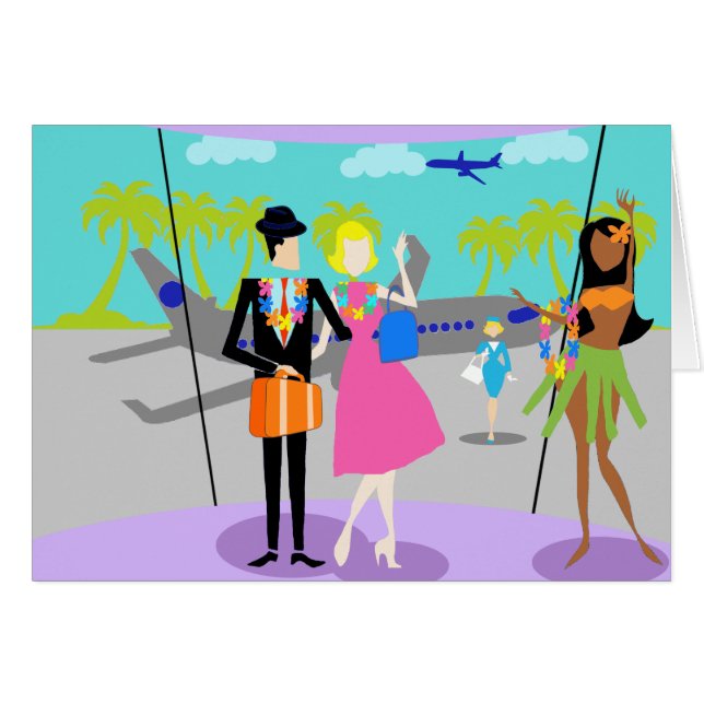 Cartão Cartão-postal de férias tropicais (Frente Horizontal)