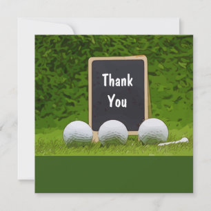 Cartão Cartão-postal de Golfe com obrigado você fala sobr