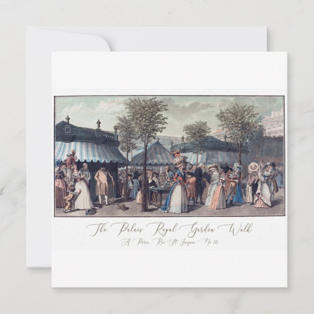 Cartão Cartão-postal de ilustração francês antigo (Frente)