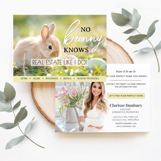 Cartão Cartão-postal de Páscoa do Imobiliário do Agente d (Realtor Agent Spring Real Estate Easter Postcard)