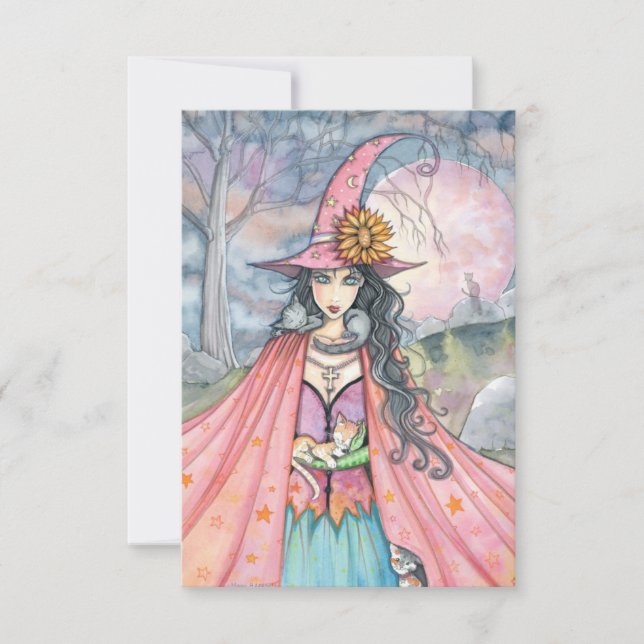 Cartão Cartão-postal do Cat Lover Halloween (Frente)