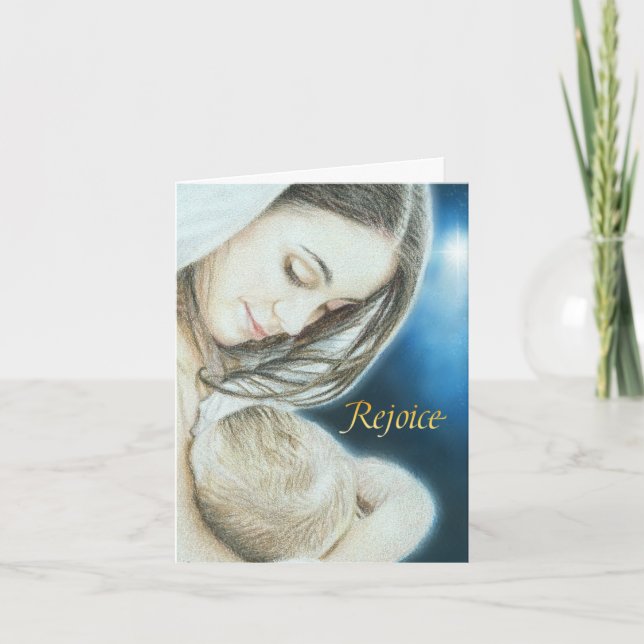 Cartão Cartão-saudação cristão de Natal Jesus (Frente)