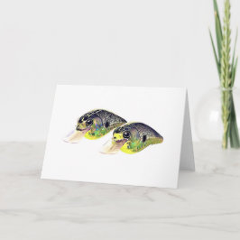 Cartão Cartão-saudação de cárter de pesca de latão