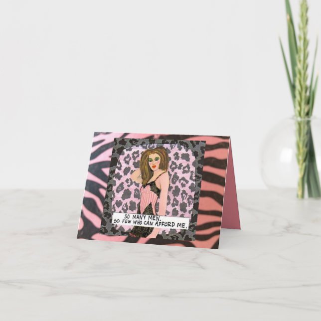 Cartão CARTÃO.  TÃO muitos homens. Tão poucos que podem (Frente)