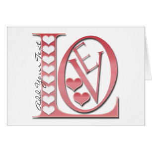 Cartão Cartas de Amor com Corações por Shirley Taylor