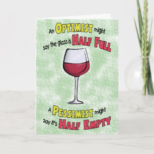 Cartão Cartas de Aniversário Engraçadas: Filosofia do Vin