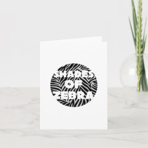 Cartão Cartas de nota zebra