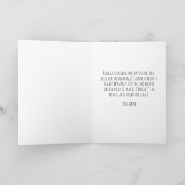 Cartão cartas engraçadas para o primeiro aniversário de c