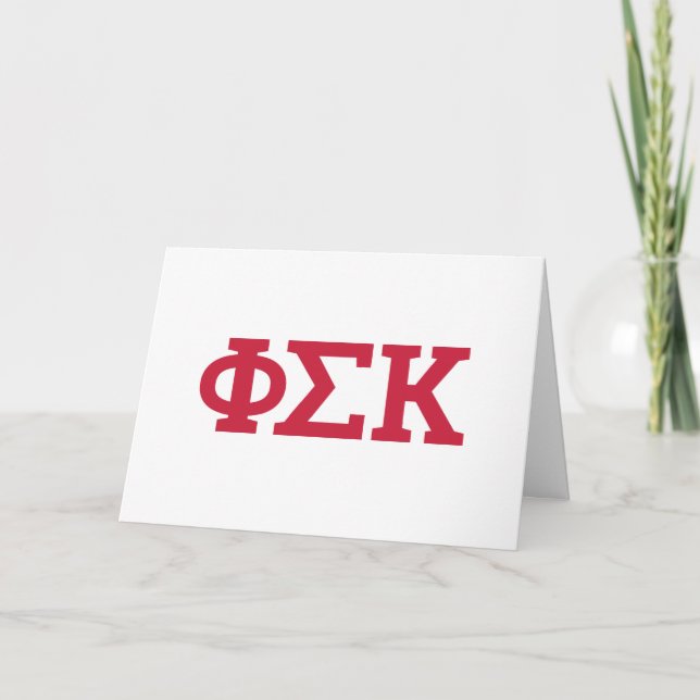Cartão Cartas Phi Sigma Kappa (Frente)