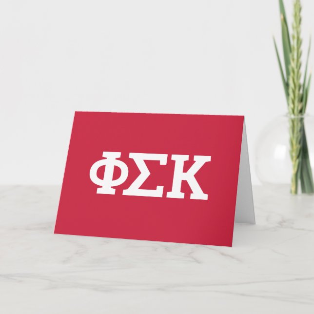 Cartão Cartas Phi Sigma Kappa (Frente)