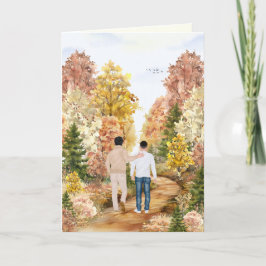 Cartão Cartas Pintadas de Casa, Para Filho no Treinamento