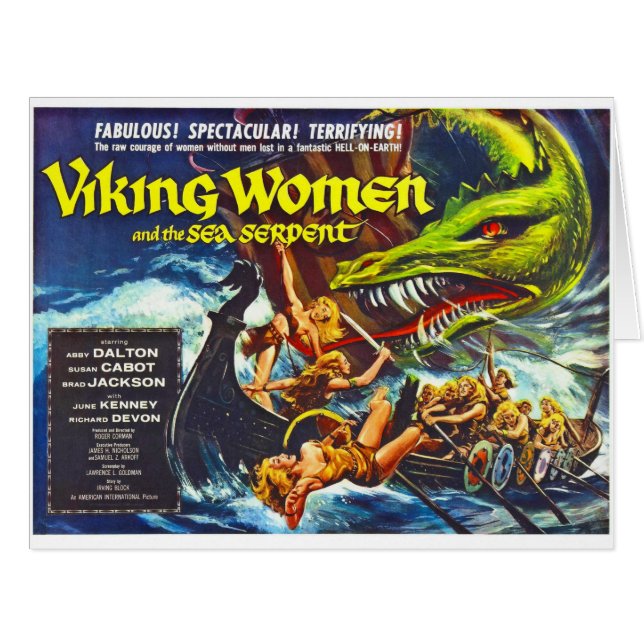 Cartão Cartaz cinematográfico 1957 da ação (Frente horizontal)