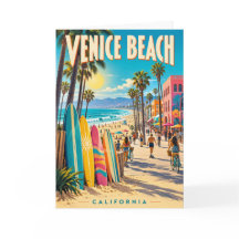 Cartaz Colorido de Pranchas de Surf da Praia de Ve