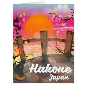 Cartão Cartaz da flor de Hakone japão