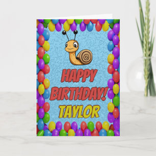 Cartão Cartaz de aniversário de saudação personalizada co
