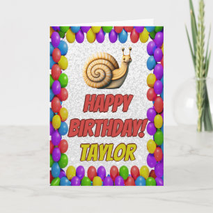 Cartão Cartaz de aniversário de saudação personalizada co