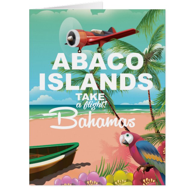 Cartão cartaz de férias das Ilhas Abaco (Frente)