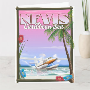 Cartão Cartaz de férias em Nevis.