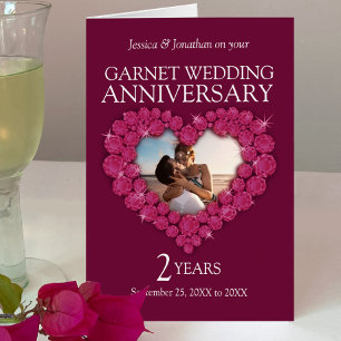 Cartão Cartaz de fotos do aniversário de casamento do seg