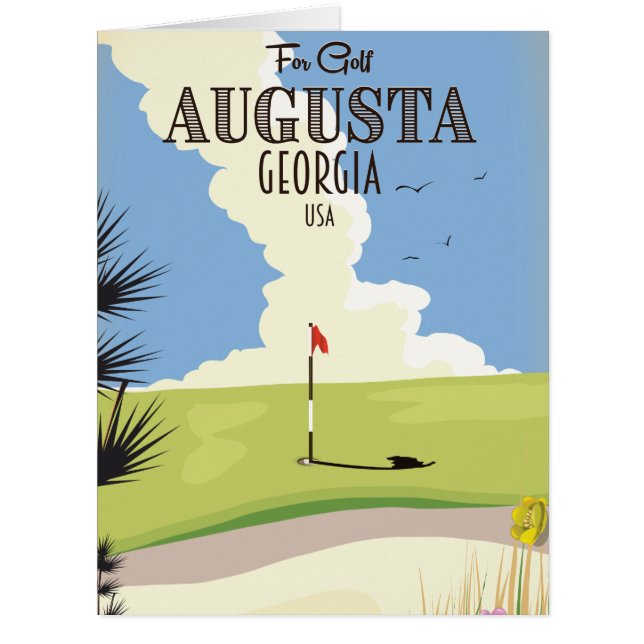 Cartão Cartaz de Golfe Augusta Geórgia (Frente)