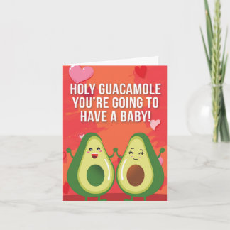 Cartão Cartaz de saudação do Chá de fraldas Guacamole