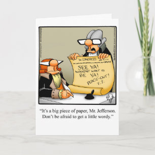 Cartão Cartaz De Saudação Engraçado No Dia 4 De Julho