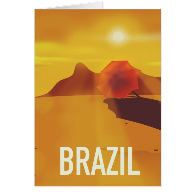 Cartão cartaz de viagem Brasil (Frente)