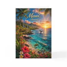 Cartaz de Viagem da Costa Tropical do Maui Havaí