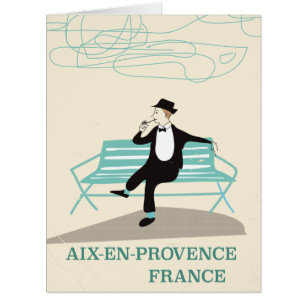 Cartão Cartaz de viagem de Aix-en-Provence França