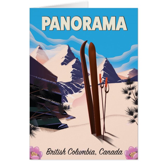 Cartão Cartaz de viagem do Canadá Panorama (Frente)