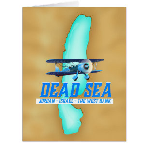 Cartão Cartaz de Viagem do Mar Morto